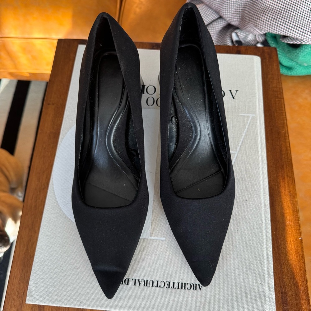 Zara Black block Heels